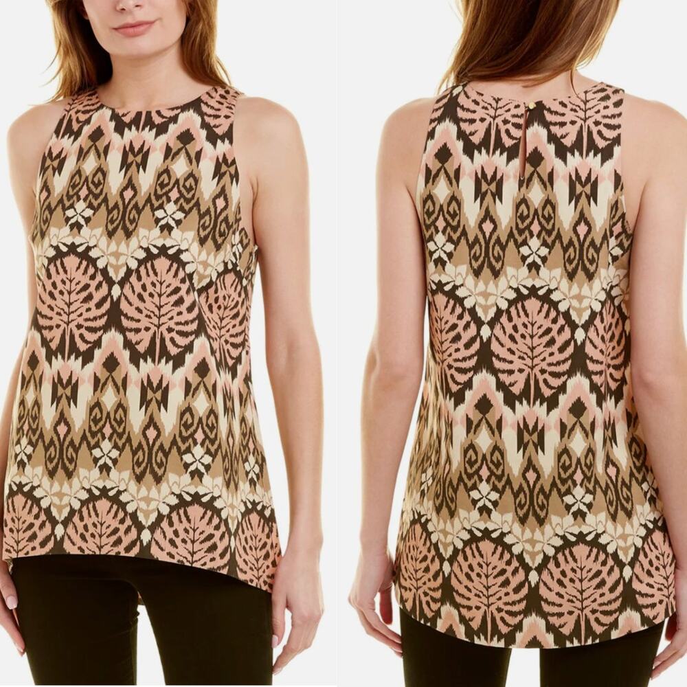 Tyler Boe | NWT Melissa Linen Tunic Multi Print Sleeveless Top